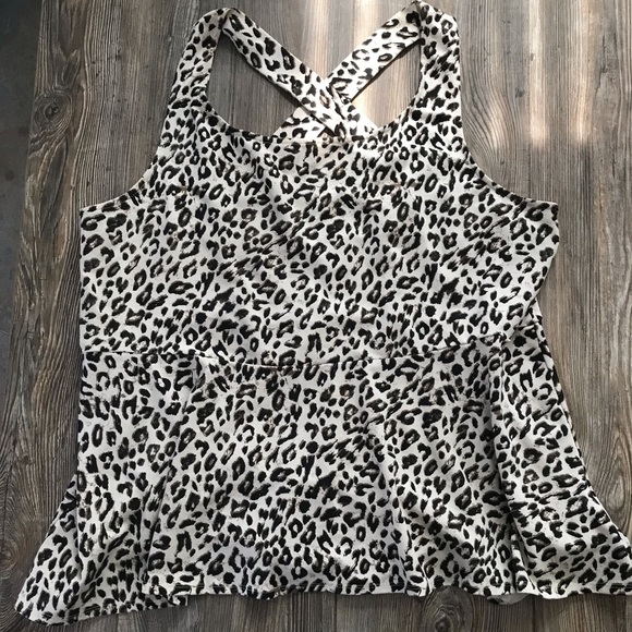 🆕Torrid ANIMAL PRINT PONTE PEPLUM TANK TOP - Picture 5 of 5
